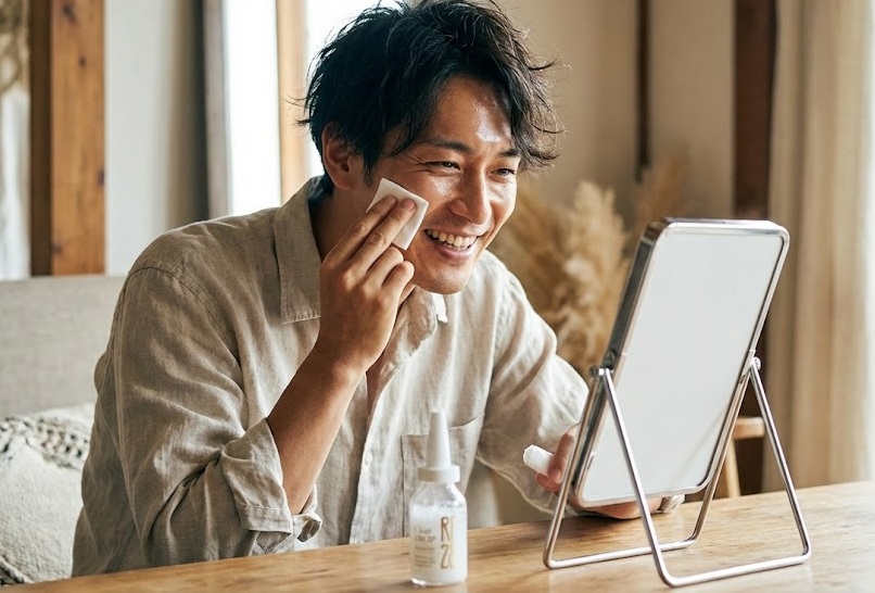 【比較】化粧水だけでいい？乳液は必要？メンズスキンケアの正しい順番と役割