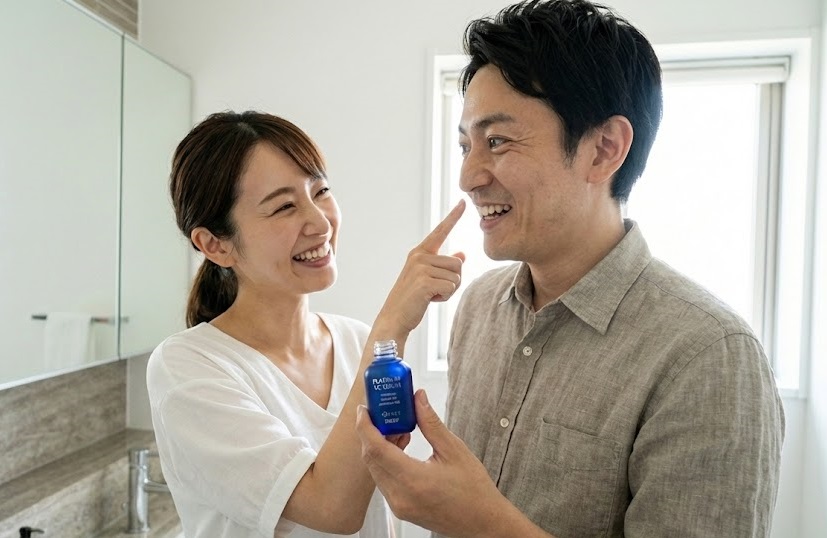 シーボディのプラチナVCセラムで、ゴルフ焼けした肌の「汚れ」をケアする