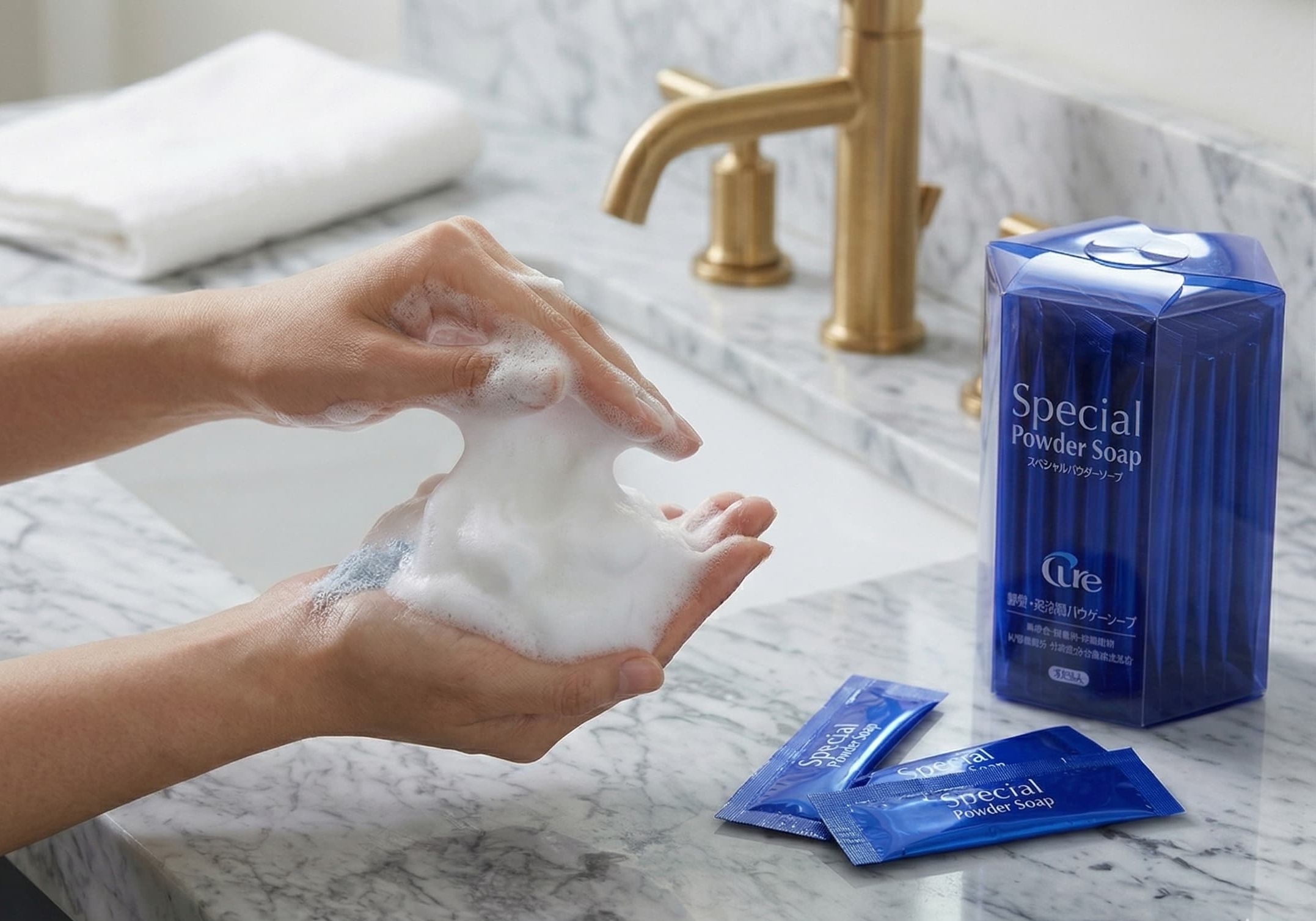 酵素をためらう敏感肌の女性へ。W酵素×W泥の「Cureパウダーソープ」が黒ずみ汚れ※を「吸着して落とす」理由