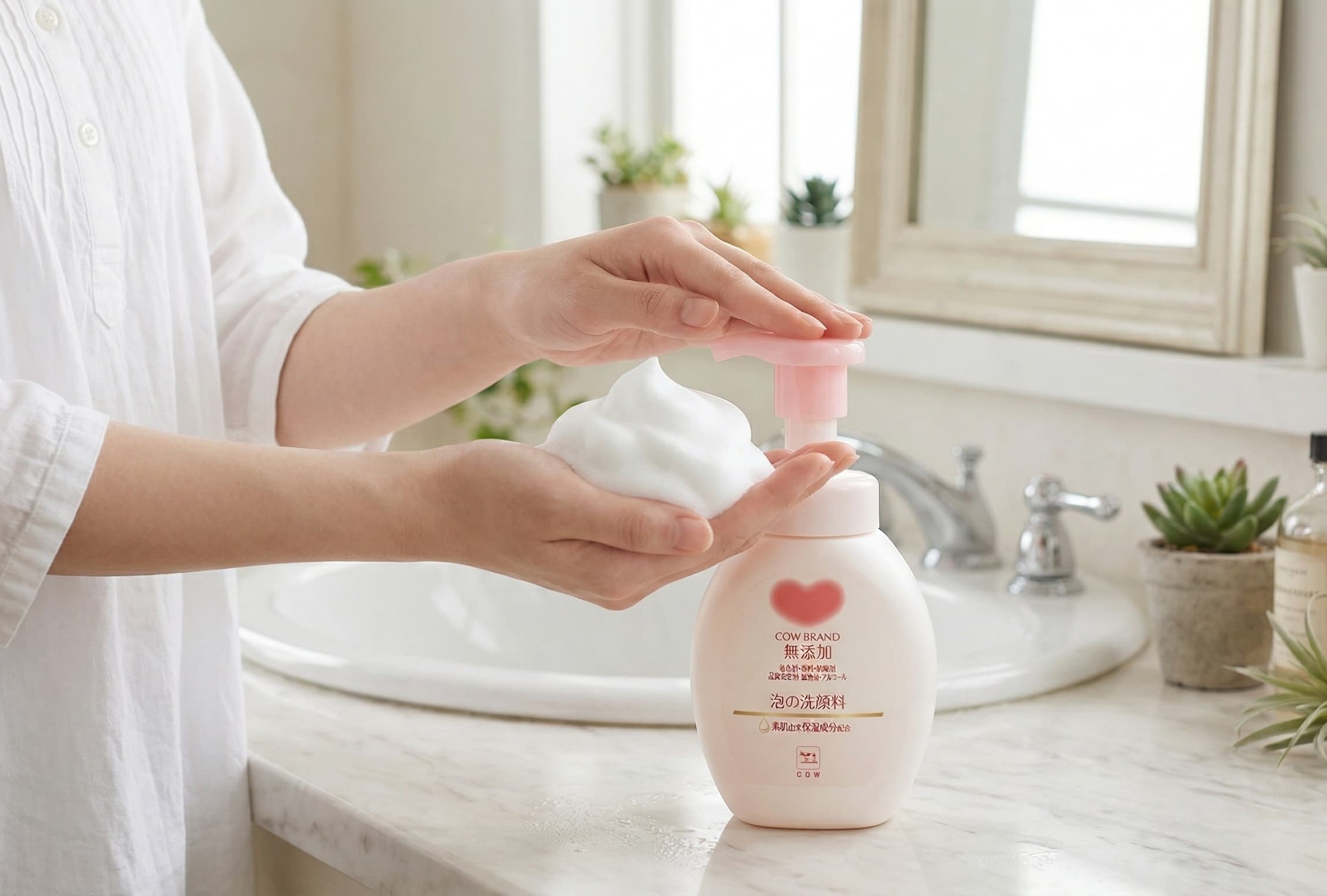 洗顔料の「成分」が負担になる肌へ。「カウブランド泡洗顔」で作るシンプルな夜洗顔習慣