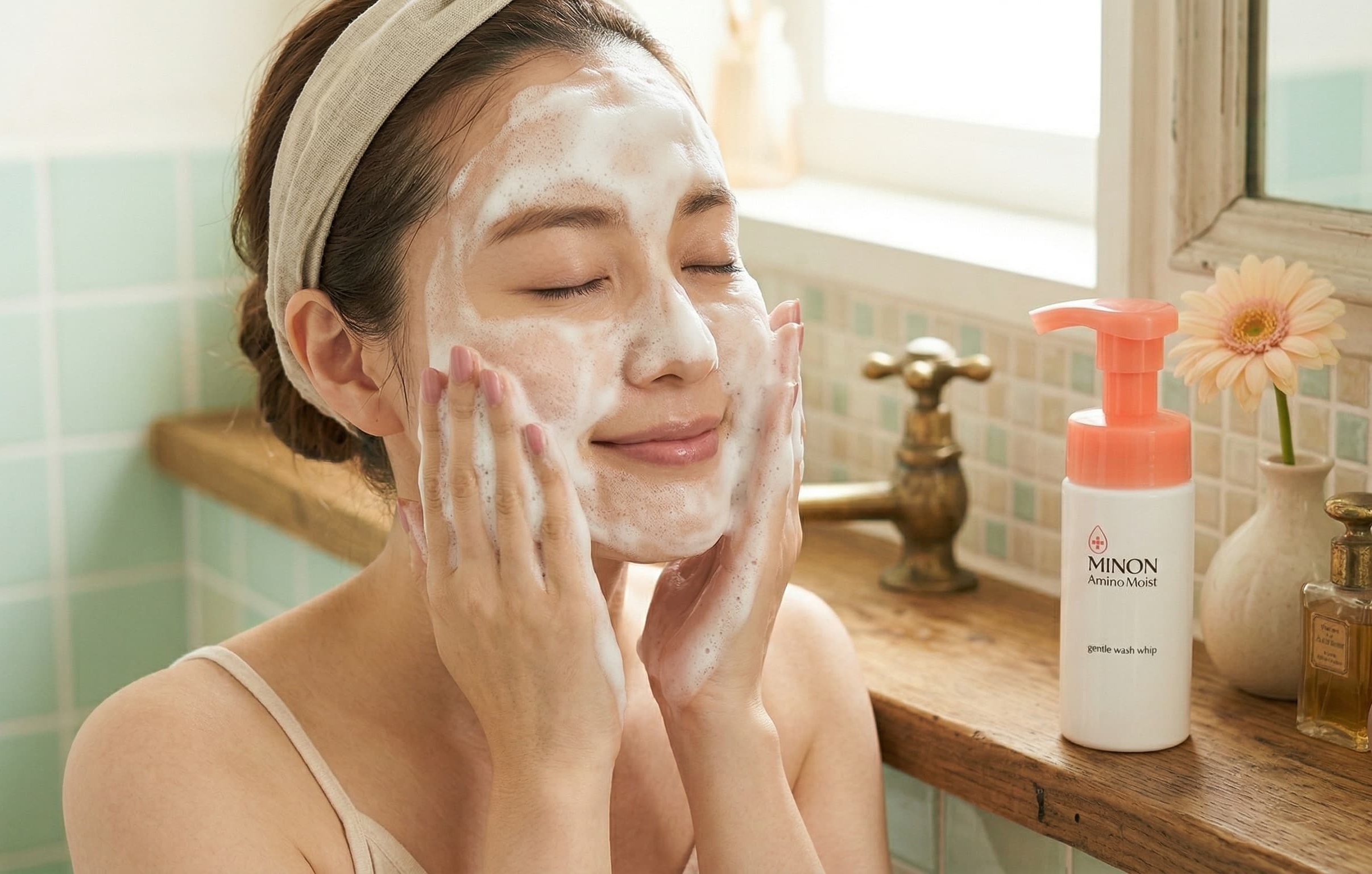 「洗いすぎない洗顔」ならコレ。「ミノン」9種のアミノ酸が、W洗顔の負担から大人の肌をサポートする理由